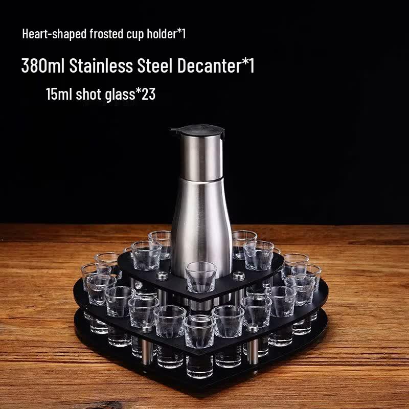 Frosted Retro Acrylic Shot Glass Holder