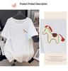 Women's Plus Size Mid-Length Loose Short-Sleeve T-Shirt (200/300/350 jin)