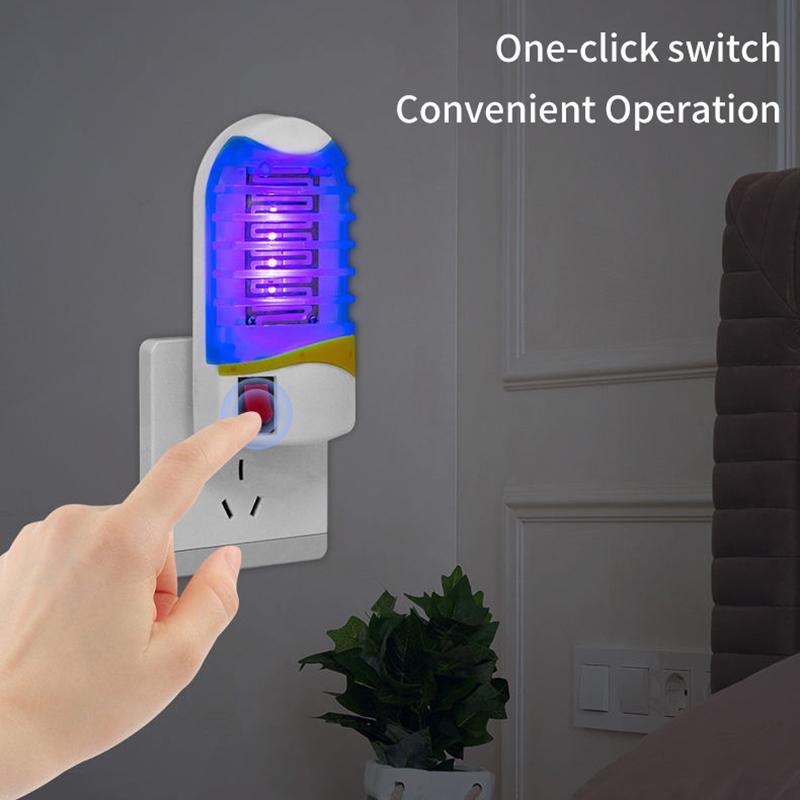 Lampa proti komárům Elektrická LED past na mouchy Zapper Lapač hmyzu Odpuzovač Zapojení do zásuvky Domácí Ložnice Tichá Lampa proti komárům
