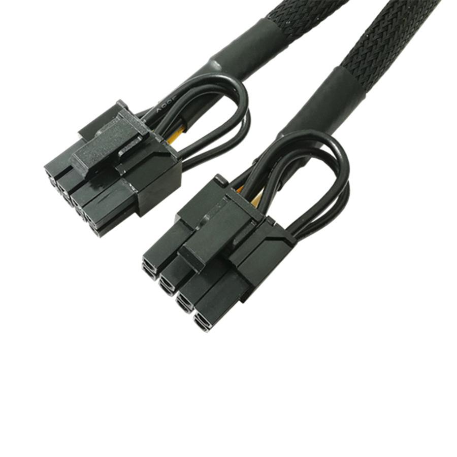 10Pcs 22cm GPU PCIE 8 Pin Female To Dual 2X 8 (6+2) Pin Male PCI Express Power Adapter Braided Y-splitter Extension Cable