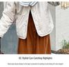 Women's Short Winter Double-Sided Lambswool Cotton Jacket - Korean Style, Casual, Loose Fit, Round Neck.