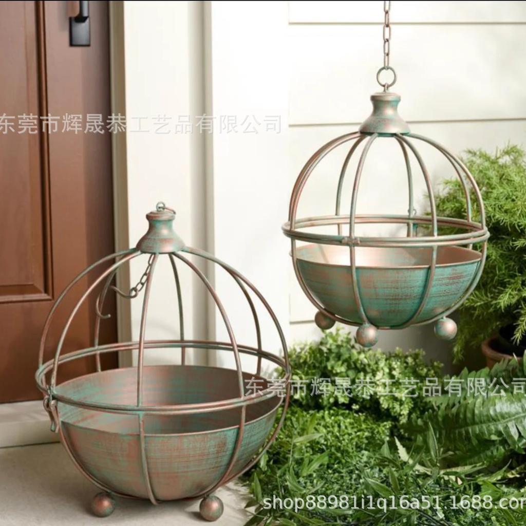 Dome-shaped Flower Basket, Hanging Plant Basket, Suspendable, Courtyard Ornament, Garden Decoration, Multiple Styles Available