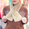 Autumn And Winter New Plush Imitation Rabbit Hair Pearl Buttons Fur Scarve Solid Colour Versatile Scarve Fashion Women's Scarve