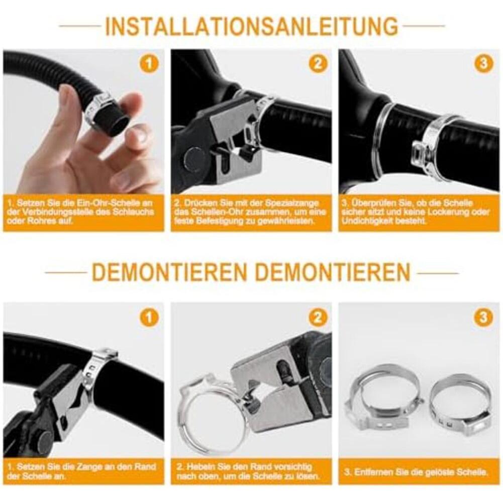 

Для Авторемонта 14 Размеров 5,3-33,1 мм Набор Ушных Хомутов Внутренние Наружные Хомуты для Шлангов Набор Инструментов Плоскогубцы для Хомутов China Mainland
