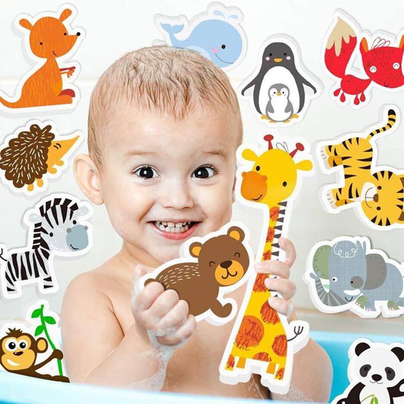 Baby Bath Toys Fun Foam Animals Cognitive Floating Toy Traffic Bathroom Bathtub Toys For Babies Gifts Kids Early Educational Toy