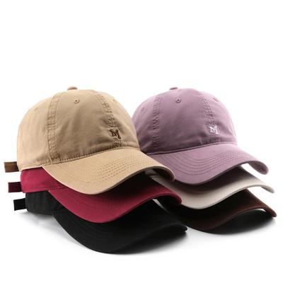 Fashion Travel Hat Solid Color Washed Baseball Cap Adjustable Unisex Hat Sun Protection Caps for Men Women