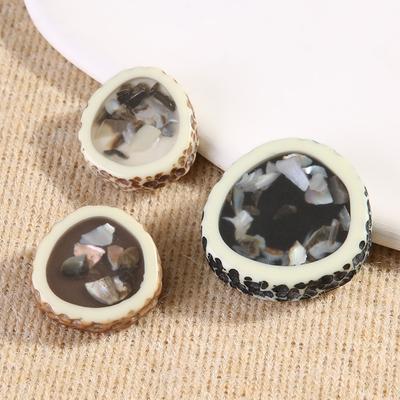 5Pcs Irregular Shell Buttons Women'S Clothes Cashmere Coat Trench Coat High-End Buttons Versatile Sweater Pattern Buttons Exquisite