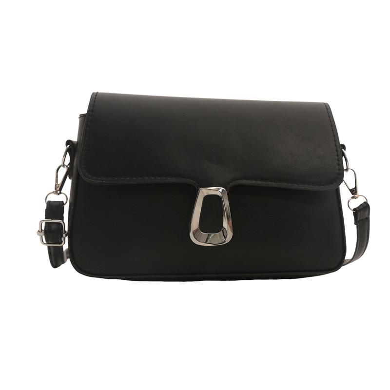 Fashionable Vintage Pu Shoulder Bag For Women 2024 Trendy Small Crossbody Bag чёрный