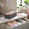 SONGMICS Underwear Drawer Organisers, Closet Underwear Storage for Bras, Socks, Ties, and Scarves, Foldable Fabric Storage Boxes, Set of 8, Grey