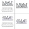 Mother Day Father Day Candle Holder Molds with Base for Making Candle Holder Tealight Holder DIY Craft Room Decorations