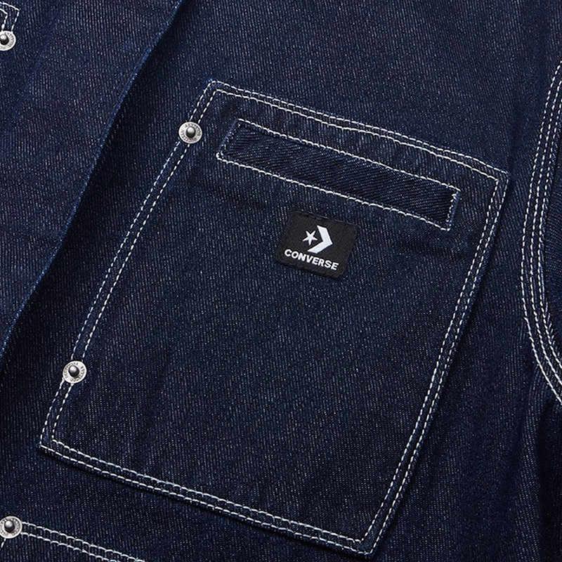 New Converse Indigo Chore Jackets Coats Women's Dark Blue 10026052-A01