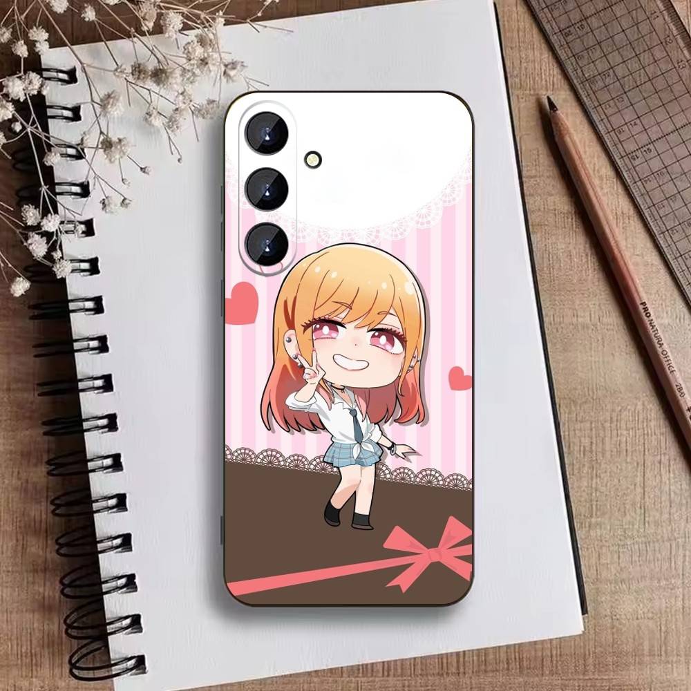 R-Darling Marin Kitagawa Colorful Silver Phone Case For Samsung Galaxy A73,21,22,32,71,53,52,51,80,5G Soft Black Cover