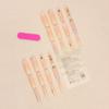 Long Champagne Gold Glitter Wearable Nails - Hot Girl Art Nude European & American False Nail Patches (Removable)