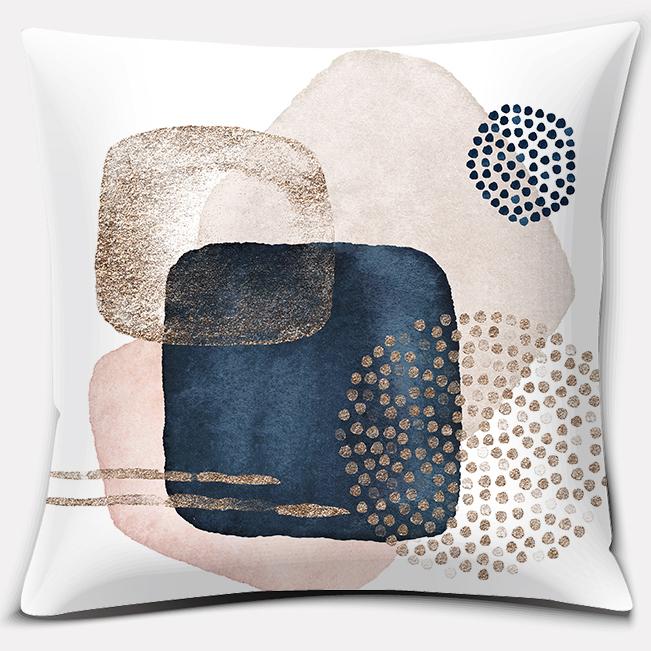 

Теплая серия цветных блоков, подушка, подарок для домашнего офиса, украшение для спальни, дивана, автомобиля, наволочка 40x40cm