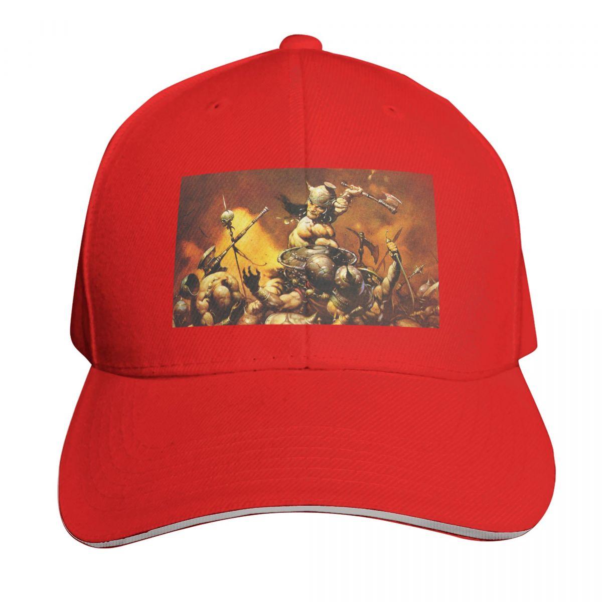 Frank Frazetta Conan the barbarian Baseball Cap Big Size Hat Hat Unisex Luxury Fashion Beach Designer Hat Women Unisexs