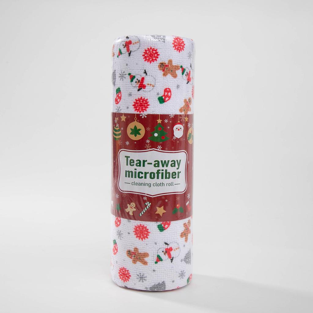 Christmas hand-torn rag, English plastic-sealed kitchen lazy rag, multifunctional housework cleaning towel