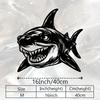 Shark Metal Wall Art Iron Statue Mural Ocean Theme Room Marine Nautical Decor Farmhouse Hanging Ornament Shark Week Gift Marine Life Enthusiasts