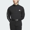 Adidas Warding Lettered Mock Neck Long Sleeve T-Shirt Men Tops Black IM6406
