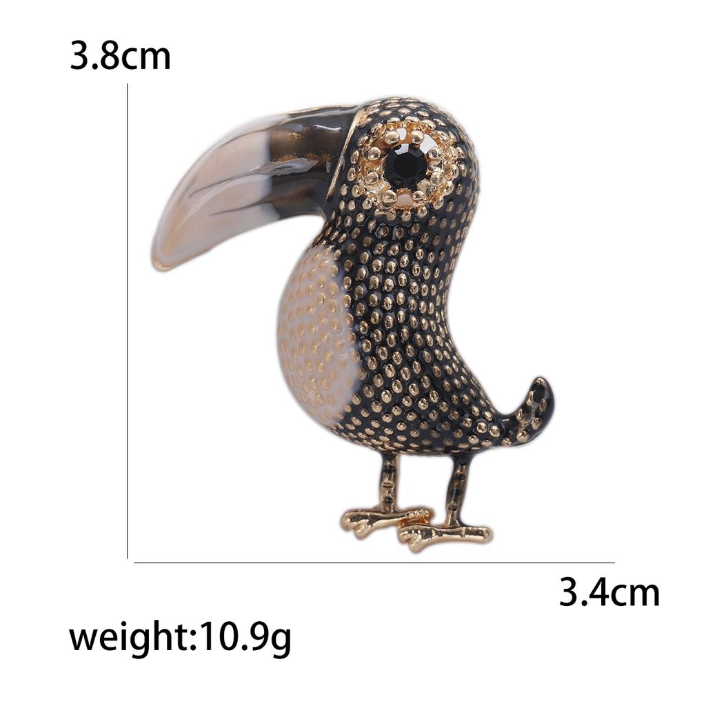 Enamel Bird Brooch for Women Unisex Rhinestone Swallow Pin Sparrow Badge Banquet Party Backpack Gifts Jewelry Accessories