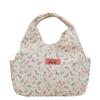 Fashionable Floral Pattern Lunch Carriers Elegant Women's Lunch Bag with Multiple Pockets Casual Work Zippered Handbag