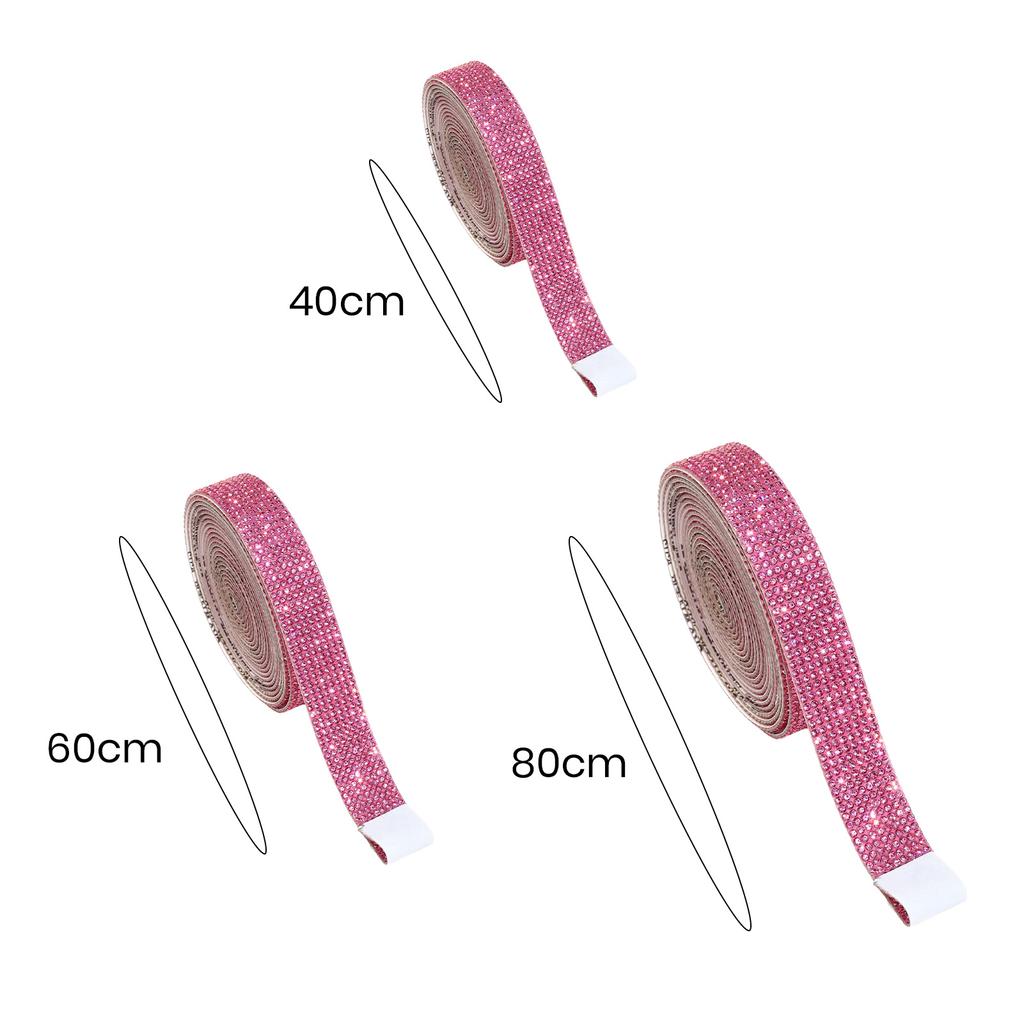 40/60/80 cm Self adhesive Bling Tape Rhinestone Ribbon Sparkling Tape DIY Crafts Gift Wrapping Retro Wedding Party Supplies