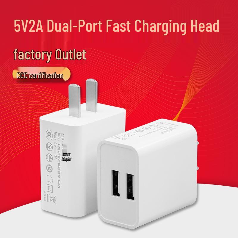 Dual Port 5V2A USB Fast Charger, 3C Certified, US/EU Standard