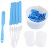 Silicone Measuring Cup Set for Epoxy Resin,600 & 100 Ml Mixing Cup, Silicone Spatula,Gloves Of Epoxy Resin,Easy To