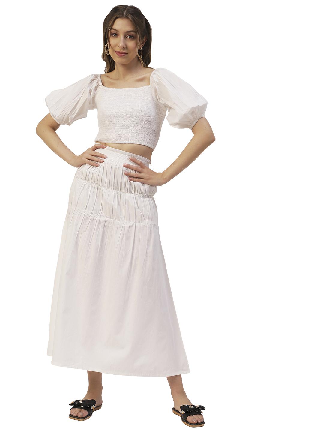 

Жіноча літня спідниця з принтом Moomaya з 2 предметів, віскоза Coord XS білий