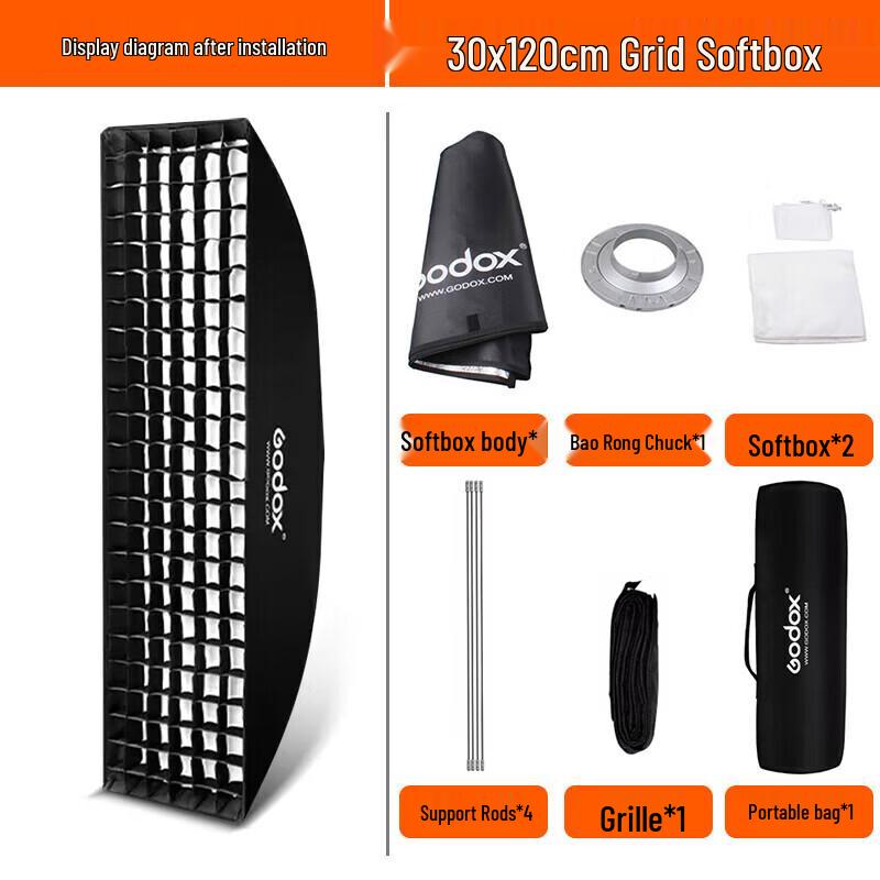 Godox 30x120cm Strip Softbox with Grid
