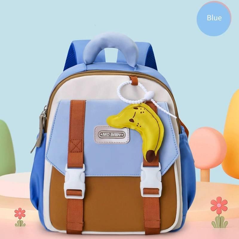 Adorable Kindergarten Cartoon Backpack Trendy Color Block Large Capacity Design