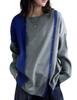 Antiqua Knit One Size Gray and Blue Women's Color-Coordinated Top, PN-00499, 15,