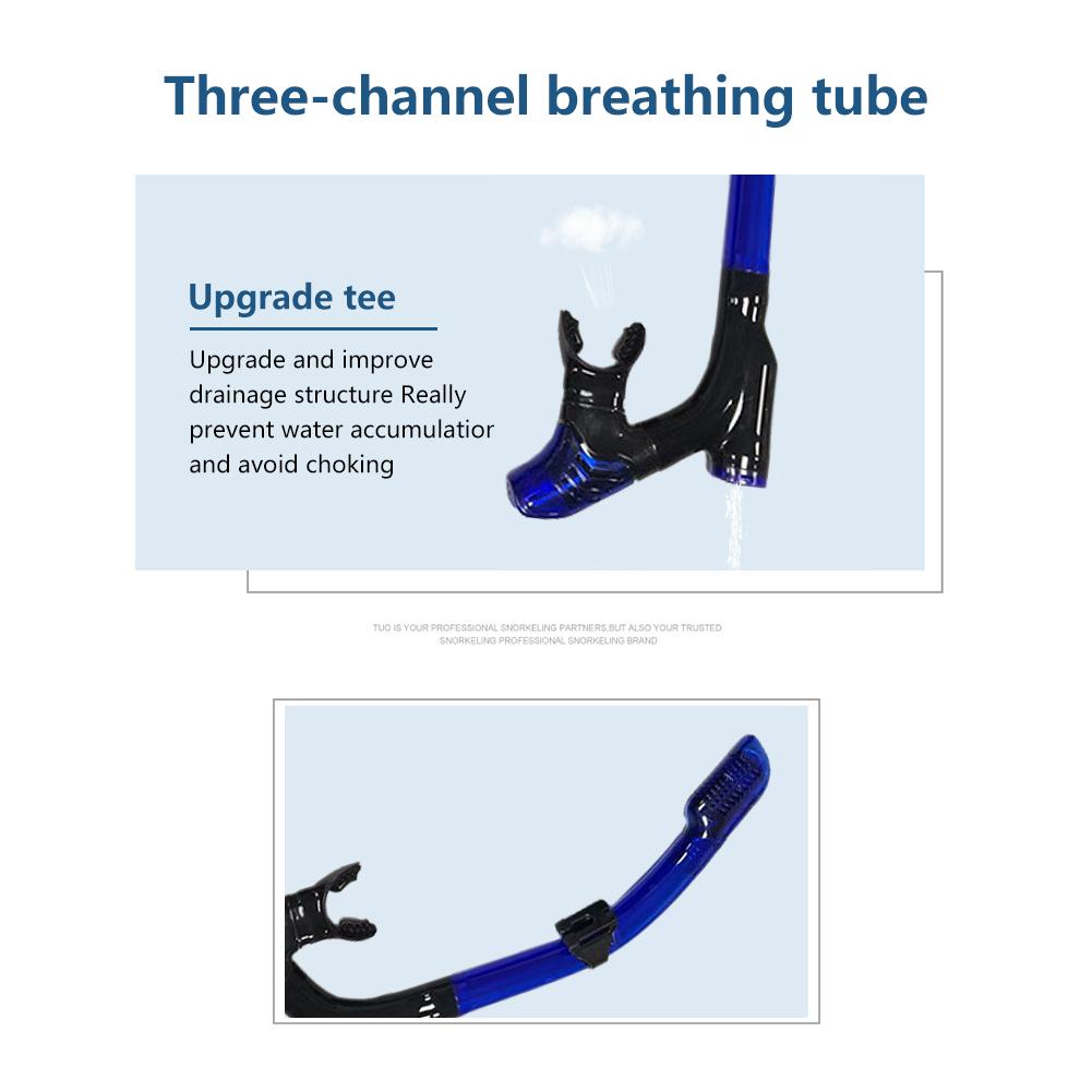 Outdoor Sports Snorkeling Set High-definition Diving Mask Flexible Adjustable Fins Snorkeling Gear
