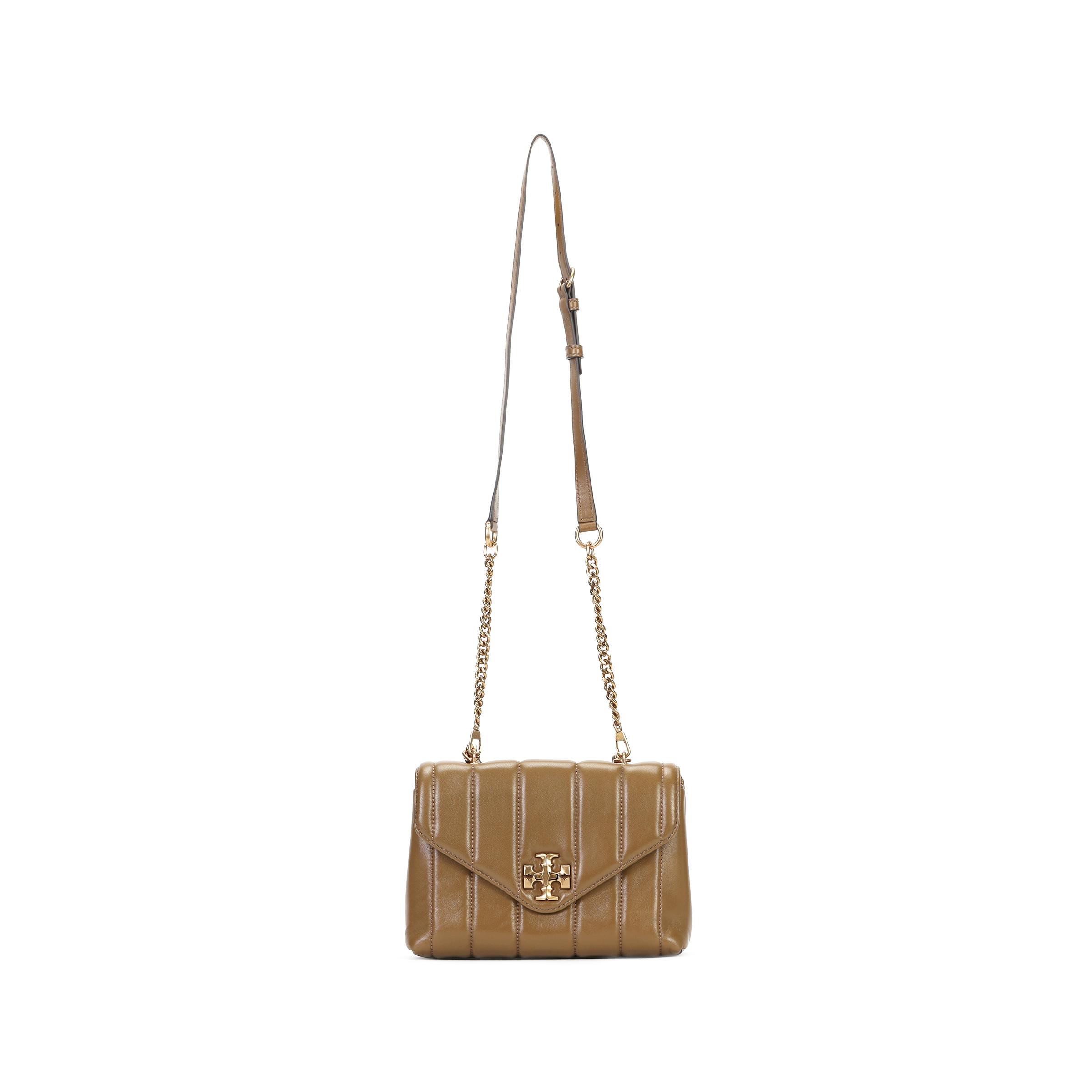 

Tory Burch Kira Quilted Flap With Turn Lock Leather Shoulder Crossbody Bag Small Women bags Brown 83943-916 Basic Set (Bag+Dust Bag)
