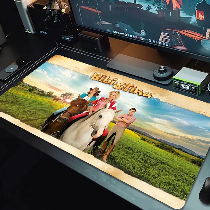 Bibi Blocksberg Adventure Large Size Mouse Pad Large Gaming Table Cushion Nonslip Laptop Tablet Big Mousepad Xxl Mat Mini Pc Playmat With Lock Edge