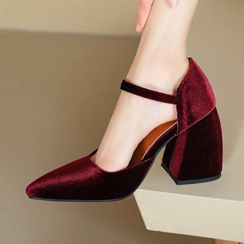 Women's Sandals Summer Shoes 2024 New High Heels Pumps Female Elegant Green Red Party Dance Wedding Shoes Large Size Footwear