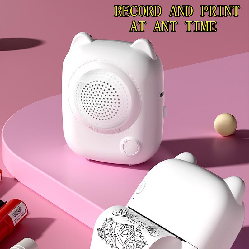 AI Voice Print Mini Wireless Photo Printer - Portable & Mobile Connectable