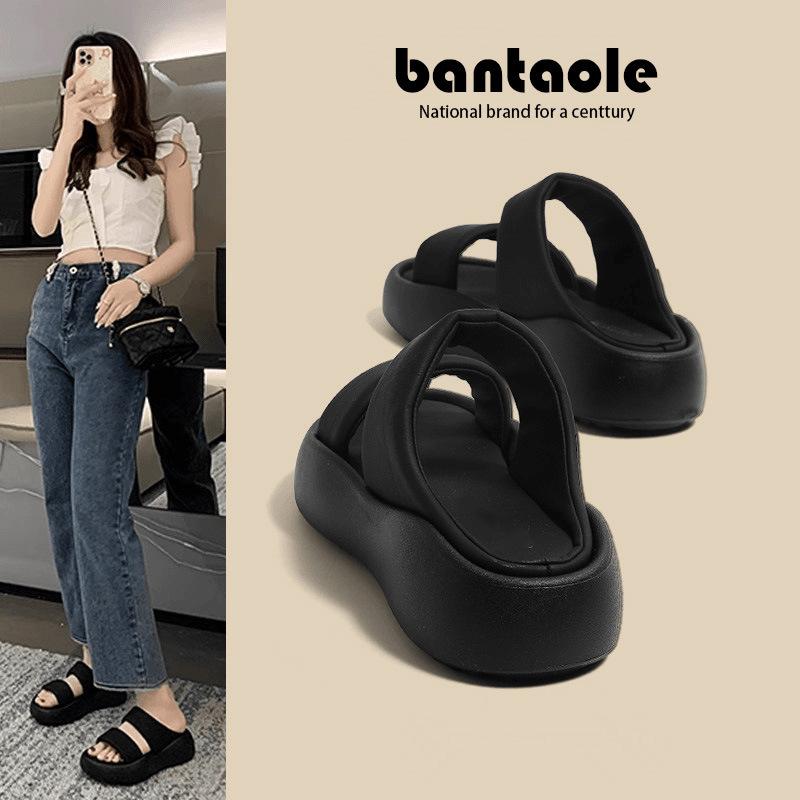 Free Shipping Eva High-end Slippers Women's Summer Outer Wear Fashionable Thick Bottom Heightening Non-slip