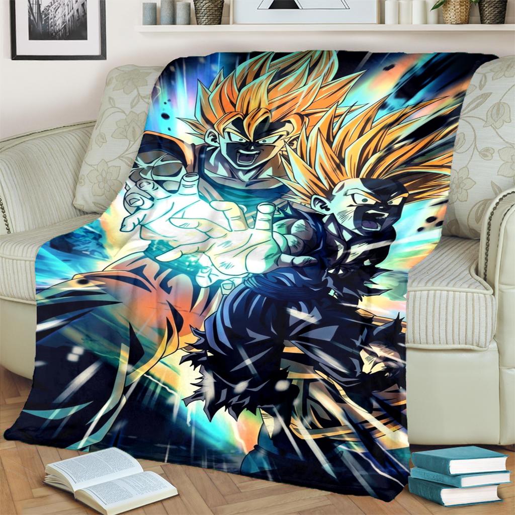 Warm Soft Blanket Dragon Ball! Print Flannel for Bedrooms, Sofas, Beds, Chairs, Picnics, Travel