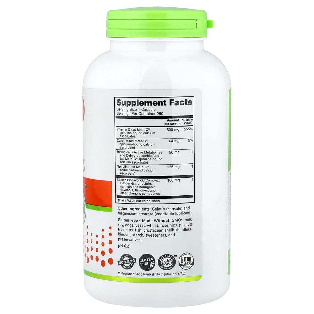 NutriBiotic Meta-C 500mg Capsules, 250 Count