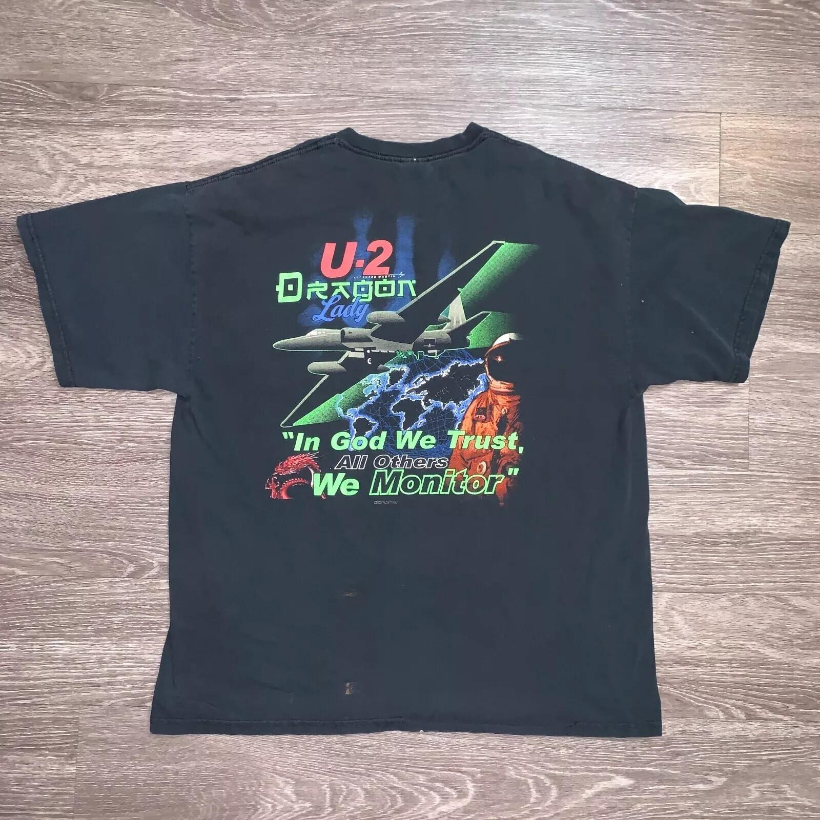Vintage U-2 Dragon Lady Lockheed Martin Airforce Aircraft T-Shirt AHN00913 Unisex T-Shirt XXL