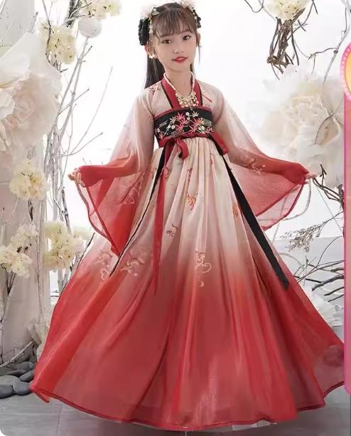 Chinese Hanfu Dress Children Clothing Fairy Cosplay Costumes Kids Clothes Party Dance Wear Stage Girl Dress Princess Vintage