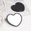 Minimalist Heart-Shaped Pocket Vanity Mirror - Portable Handheld Makeup Mirror for Dorm and Travel