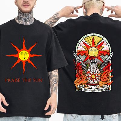 Dark Souls Praise The Sun T-shirt Man Women Harajuku O-neck Summer Casual Shirts Popular Fashion Comfortable T-shirts
