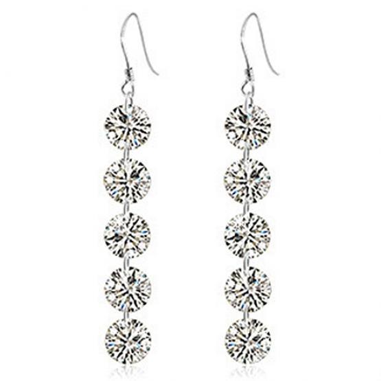 

Женские Свадебные Элегантные Серьги-крючки с 5 Стразами и Длинными Кисточками Ювелирные Изделия ARI