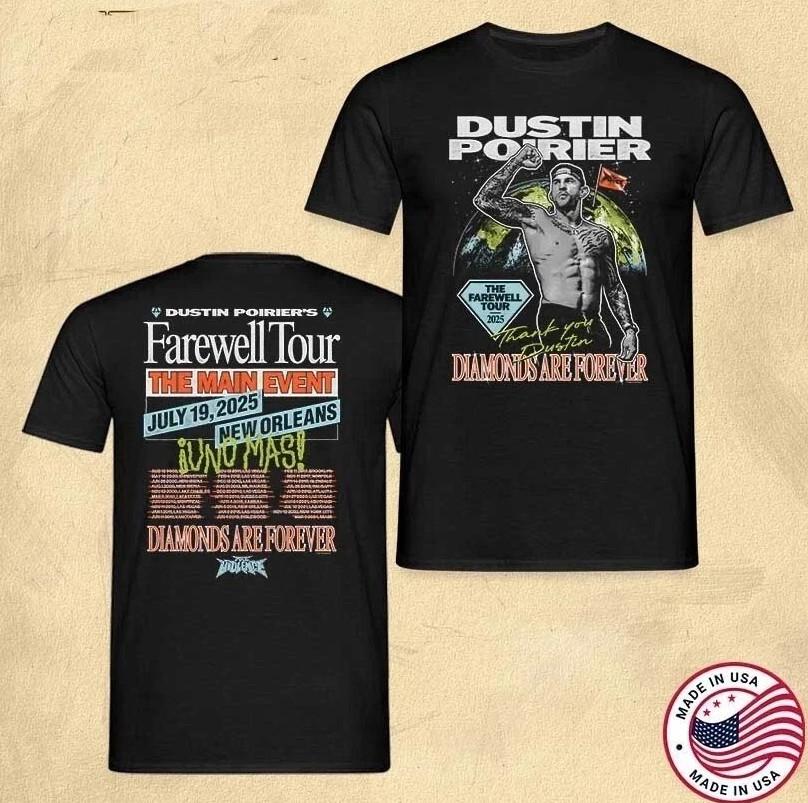 Dustin Poirier Merch The Farewell Tour 2026 T-shirt size S-5XL XXXXL