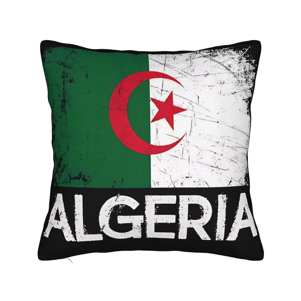 Decorative Pillow Covers Algeria Flag Algerian Soccer football Merchandise Home  Throw Pillow Case Cover Square Multi Size