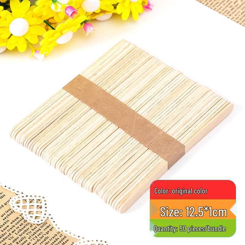 Colored Wooden Popsicle Sticks for DIY Crafts - Ideal for Kindergarten Projects and Handmade Creations.
