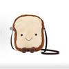 Jelly Croissant Jc Shaped Plush Crossbody Bag Toys Gifts Pouch Casual Outings