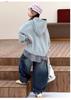 Girls' Plaid Patchwork Hooded Sweatshirt: 2026 Autumn Style for Middle and Older Children - Faux Two-Piece Long-Sleeve Top