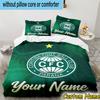 Custom Name Coritiba Football Club Emblem Bedding Set 3PCS Duvet Cover Closure Includes 1 Duvet Cover & 2 Pillowcases for All Seasons Bedroom Decor